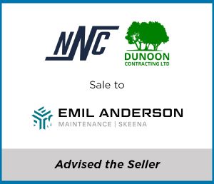 Nechako Group (Nechako Northcoast Construction and Dunoon Contracting) sale to Emil Anderson Maintenance
