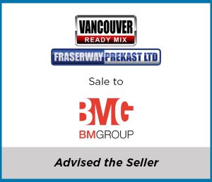 Concrete producer (specialty precast and ready-mix) | Company mergers and acquisitions in Vancouver, BC