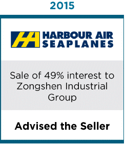 Harbour Air sale of 49% interest to Zongshen Industrial Group